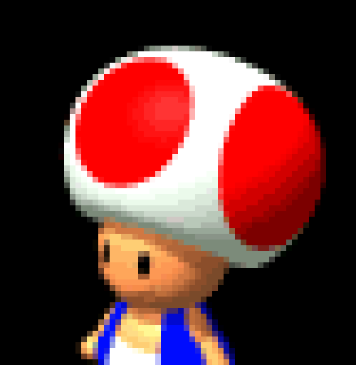 gif of toad from mario kart 64